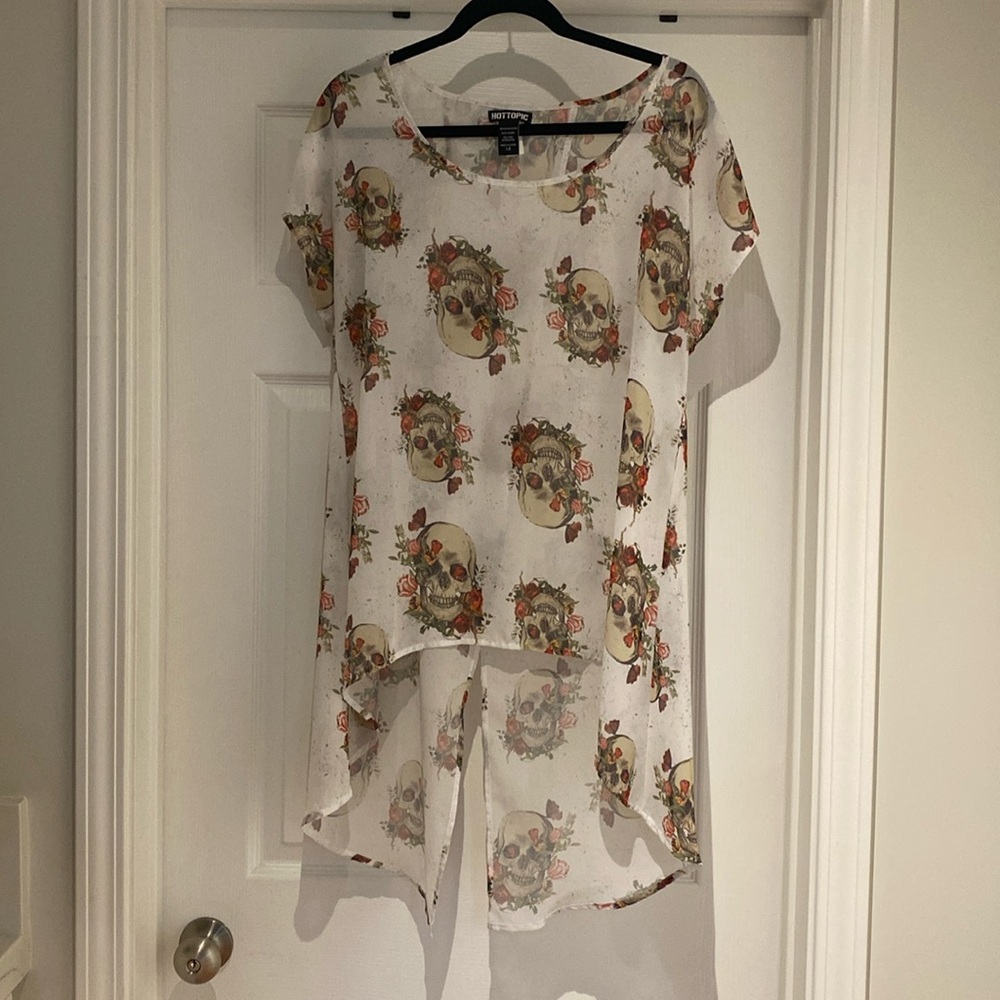 Flowing open back blouse